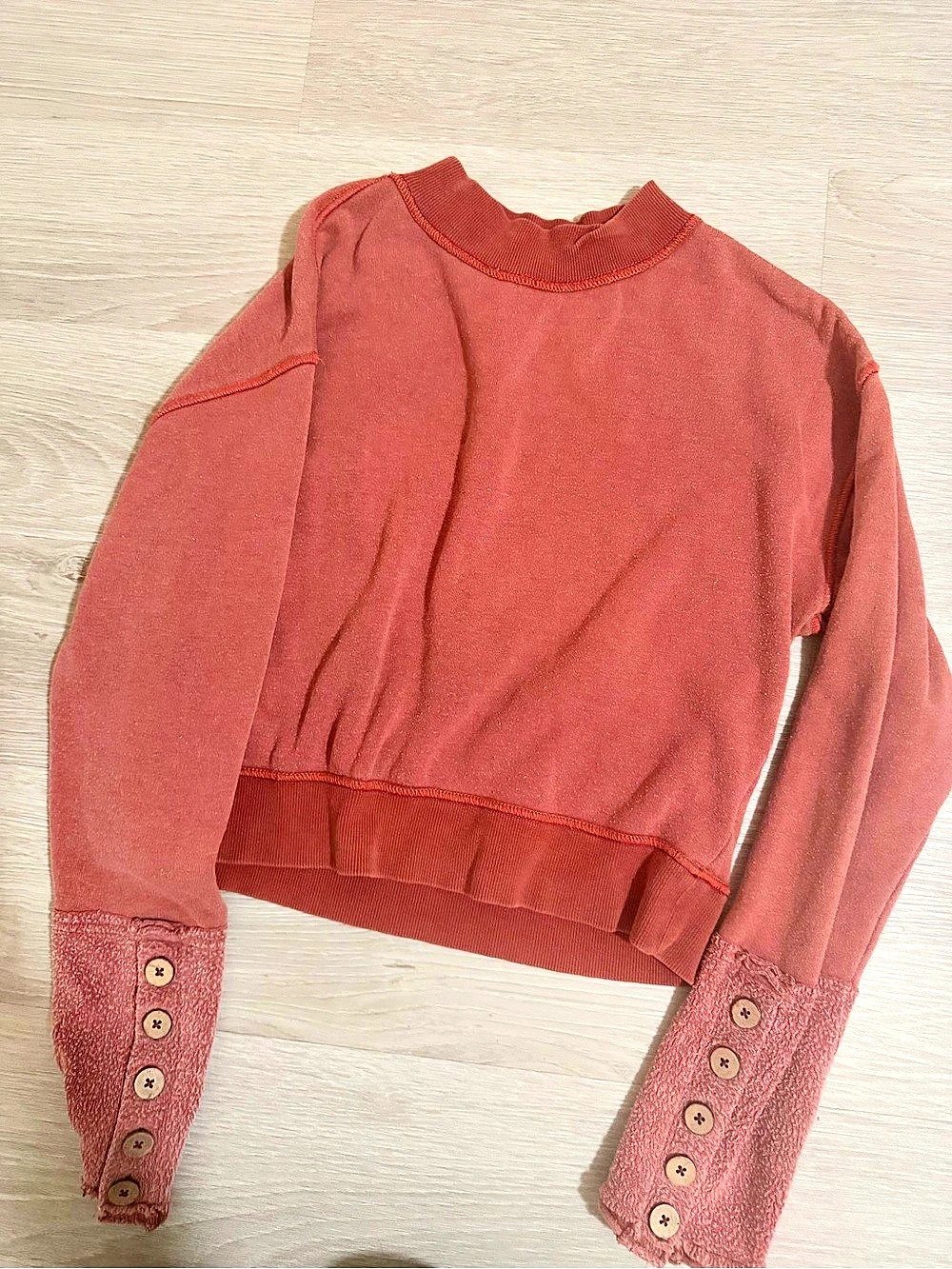 Free People Look Ahead Sweatshirt Women's Red